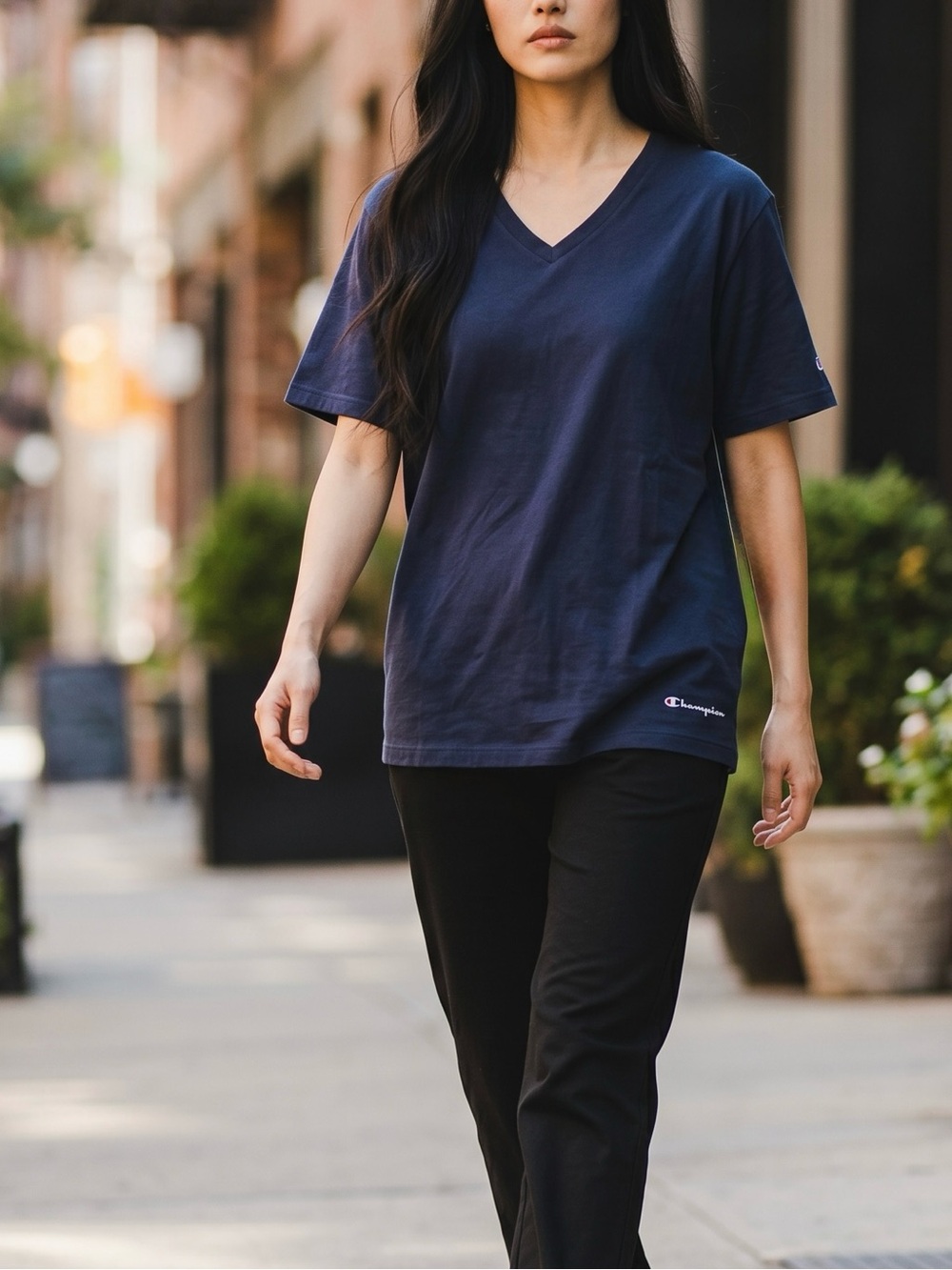 Navy Blue Short Sleeve Cotton Tee